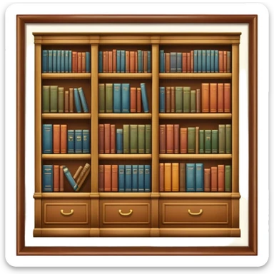 vintage library  sticker