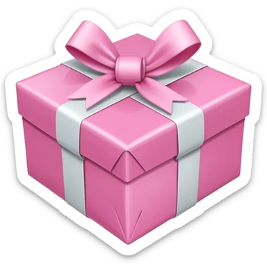 pink gift wrap sticker