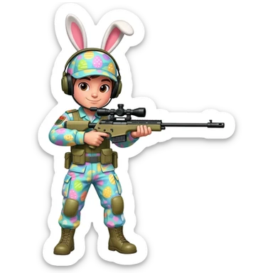 easter sniper sticker