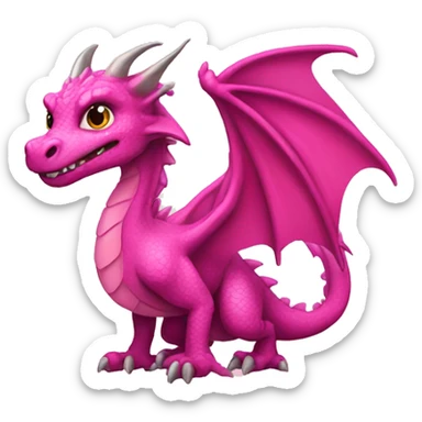 Pink dragon sticker