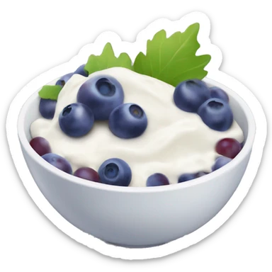 yoghurt bowl with grapes and blueberries sticker