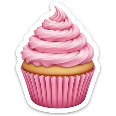 pink vanila cupcake sticker