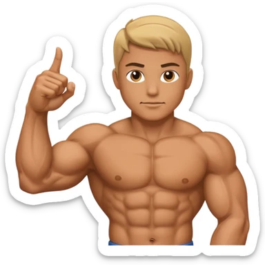 Braço forte apontado para direita sticker