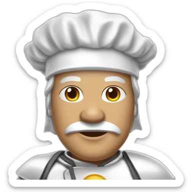 Chief cook white skin dressed as a super hero sticker
