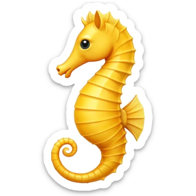 Yellow seahorse emoji sticker