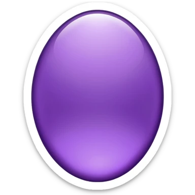 metallic purple oval shape sticker