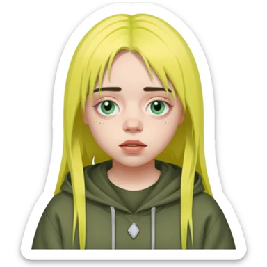 Billie Eilish just face  sticker