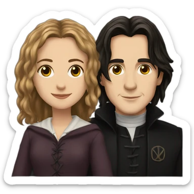 Snape and hermione love sticker