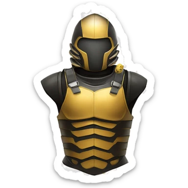 torso armor covered in bees sticker