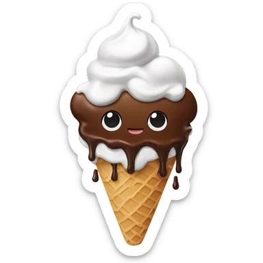 drippy ice cream sundae sticker
