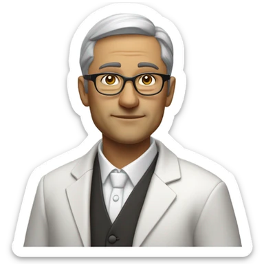 A professor CEO who is also a Catholic deacon sticker