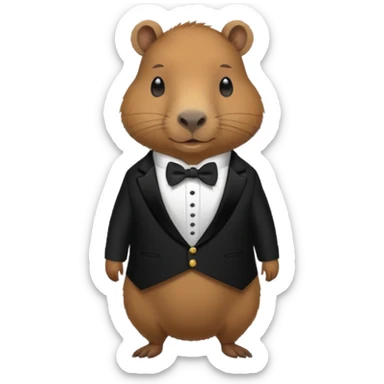 Asme una capibara con trage elegante sticker