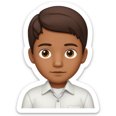 Mexican boy with middle part sticker