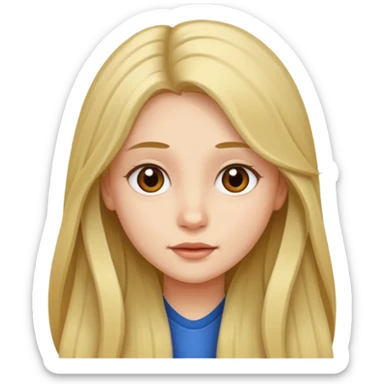 Make it a girl wil long hair like this and look like this  sticker