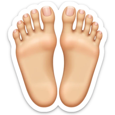 One foot with four toes sticker