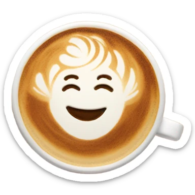 Latte art sticker