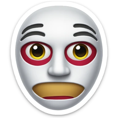 The Mask with eyes for hearts and dropped jaw sticker