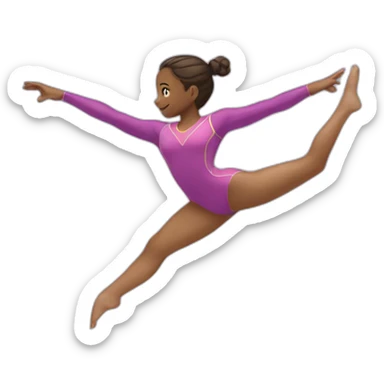Une fille qui fait de la gymnastique sticker