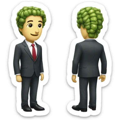 Pickle wearing a suit  sticker
