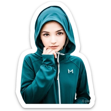 Ноутбук с Lightroom-подобным интерфейсом, нарисован от руки sticker