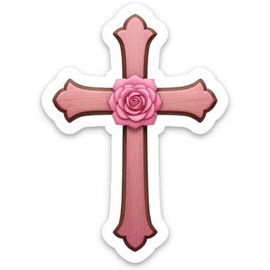 Pink cross sticker