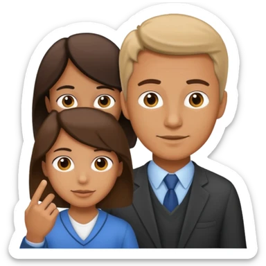 male teacher helping student sticker