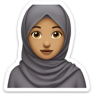 Hijabi girl shy sticker