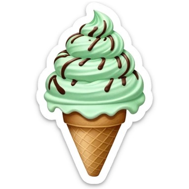 Mint chocolate chip ice cream  sticker
