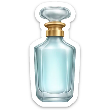 Clear bottle of perfume sticker