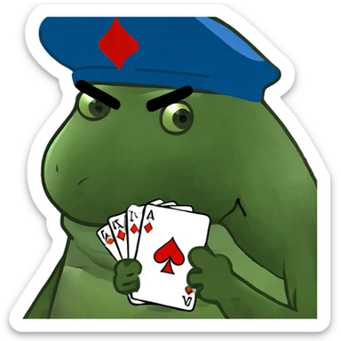 Guy on poker  sticker