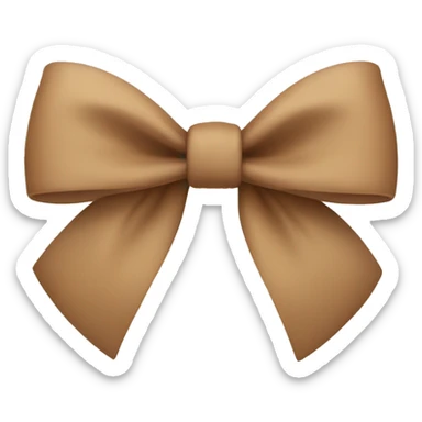 Light Brown bow  sticker