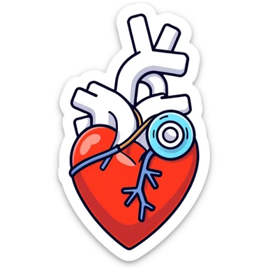 animated heartbeat, medical heart sticker