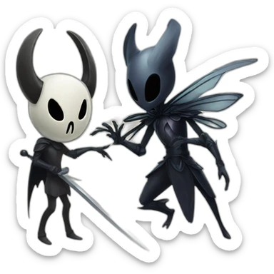 Hollow knight versus hornet sticker