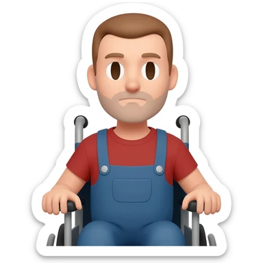 disabled man sticker