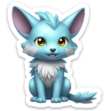 Cute cool shiny colorful animal hybrid Fakemon full body sticker
