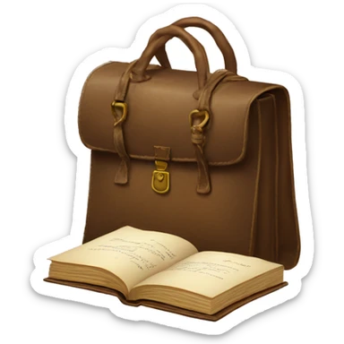 vintage bag with book sticker