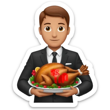 Turkey and a bank building   sticker