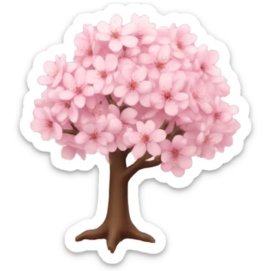Light pink cherry blossom tree sticker