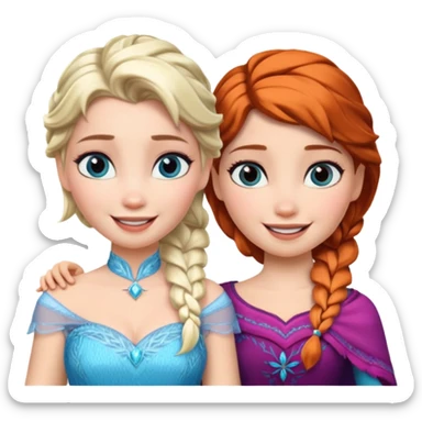 Elsa and anna sticker