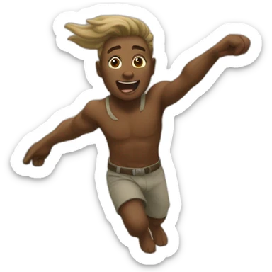 puting flying to the africa sticker