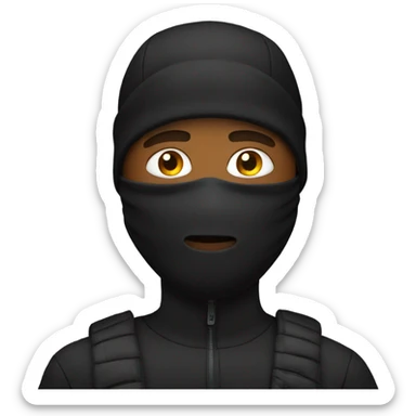Man with ski mask  sticker