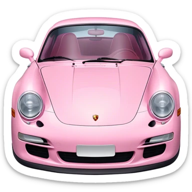 Pink pastel Porsche  sticker