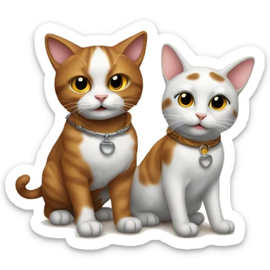 two cats dressed as bevo sticker
