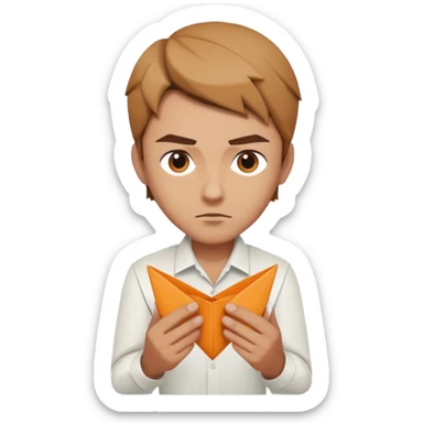 the man who does origami sticker