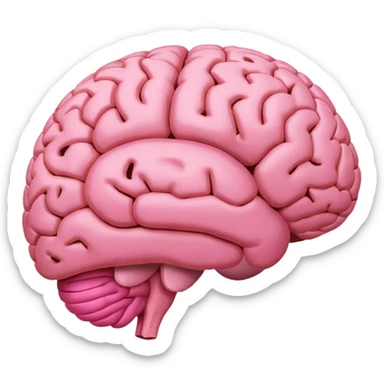 pink brain sticker