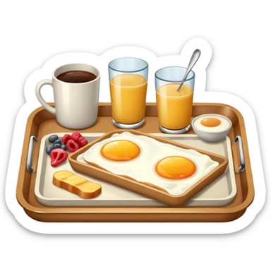 rectangle tray breakfast sticker