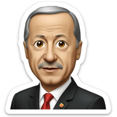 Giga Chad Recep Tayyip Erdogan sticker