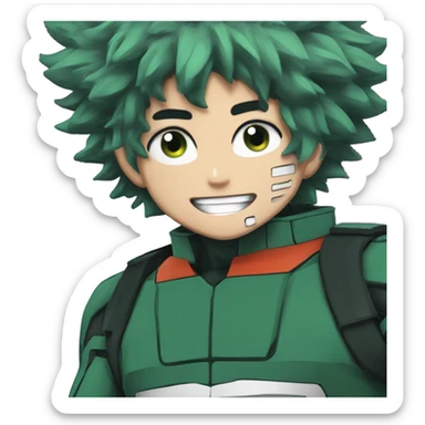 Izuku Midoriya from the Netflix show my hero academia  sticker