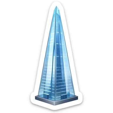a glass tower, the shard
 sticker