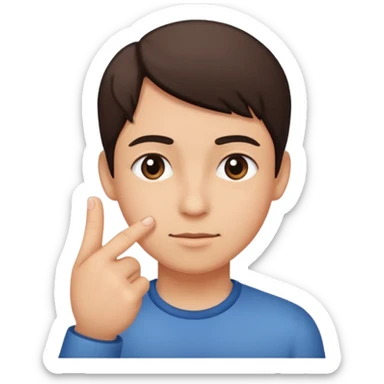 Side eye with finger and thumb tap sticker